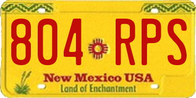 NM license plate 804RPS