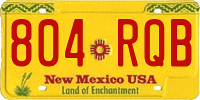 NM license plate 804RQB