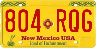 NM license plate 804RQG