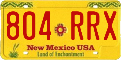 NM license plate 804RRX