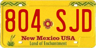 NM license plate 804SJD