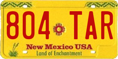 NM license plate 804TAR