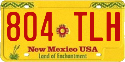 NM license plate 804TLH