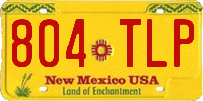 NM license plate 804TLP