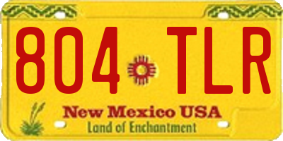 NM license plate 804TLR