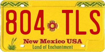 NM license plate 804TLS