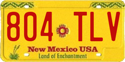 NM license plate 804TLV
