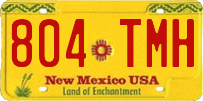 NM license plate 804TMH