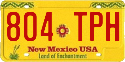 NM license plate 804TPH