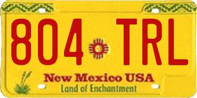 NM license plate 804TRL