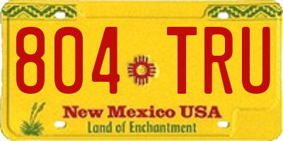 NM license plate 804TRU