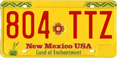 NM license plate 804TTZ