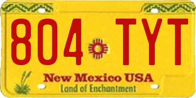 NM license plate 804TYT