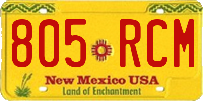 NM license plate 805RCM