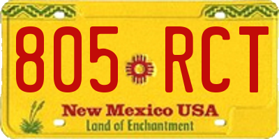 NM license plate 805RCT