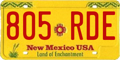 NM license plate 805RDE