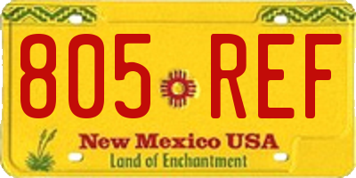 NM license plate 805REF