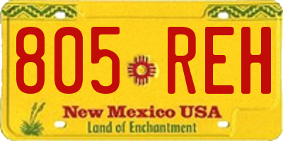 NM license plate 805REH