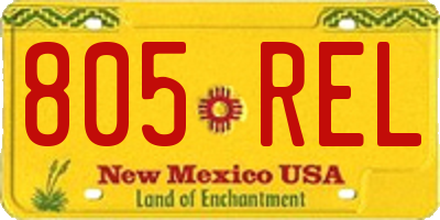 NM license plate 805REL