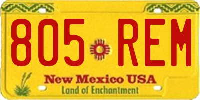 NM license plate 805REM