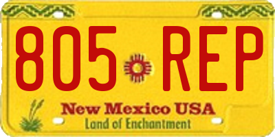 NM license plate 805REP