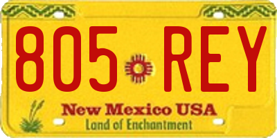 NM license plate 805REY