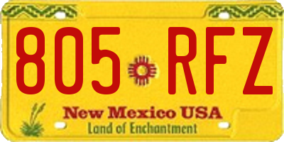 NM license plate 805RFZ