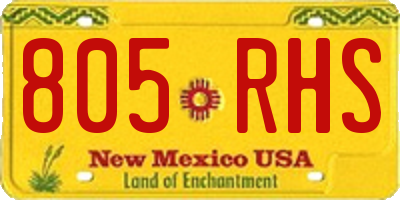 NM license plate 805RHS