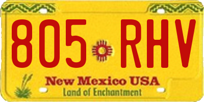 NM license plate 805RHV