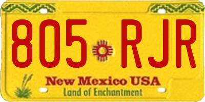 NM license plate 805RJR