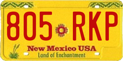 NM license plate 805RKP