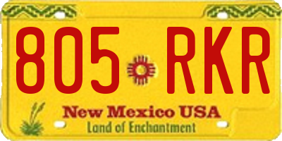 NM license plate 805RKR