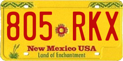 NM license plate 805RKX