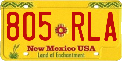 NM license plate 805RLA