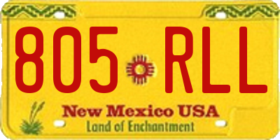 NM license plate 805RLL