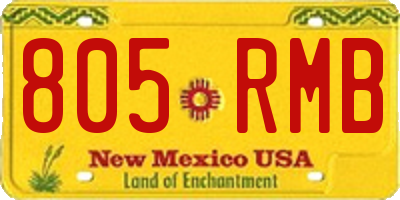 NM license plate 805RMB