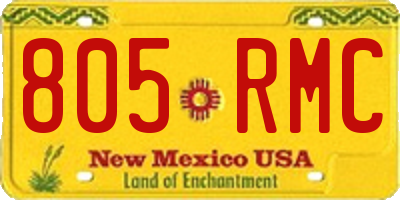 NM license plate 805RMC