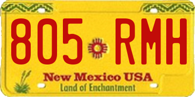 NM license plate 805RMH
