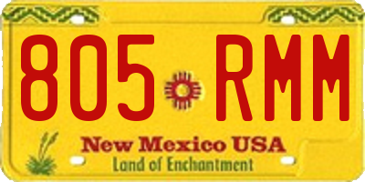 NM license plate 805RMM