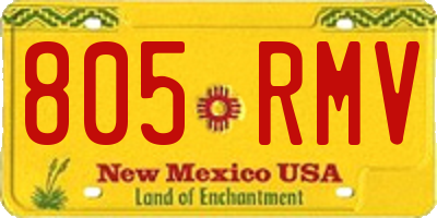 NM license plate 805RMV