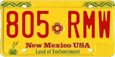 NM license plate 805RMW