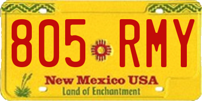 NM license plate 805RMY