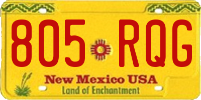 NM license plate 805RQG