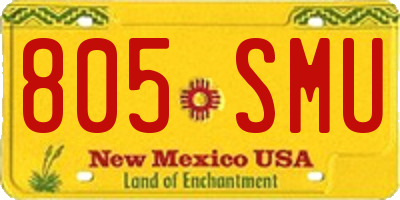 NM license plate 805SMU