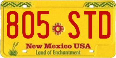 NM license plate 805STD