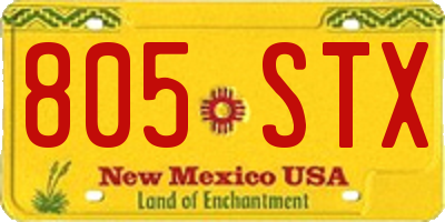 NM license plate 805STX