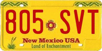 NM license plate 805SVT