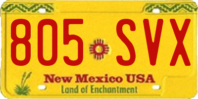 NM license plate 805SVX