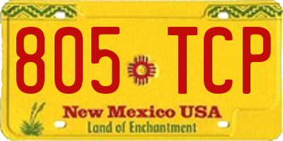 NM license plate 805TCP