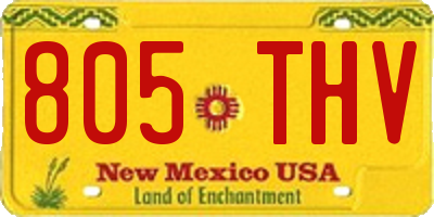 NM license plate 805THV